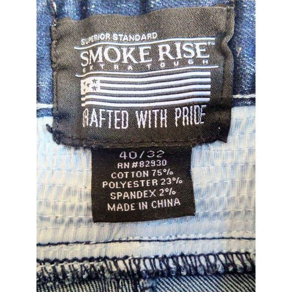 Smoke Rise Jeans Y2K 1991 Vintage Mens 40x32 Acid Wash Moto Hip Hop Jeans EUC - Picture 4 of 8